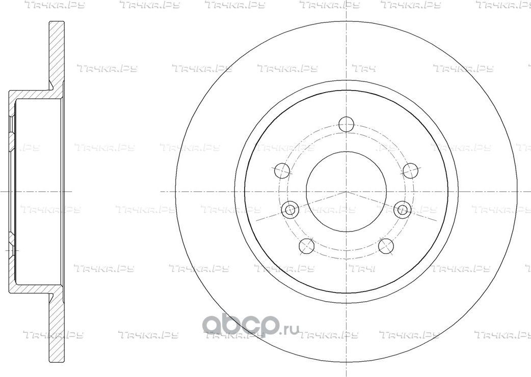 Диск тормозной (G-Brake). Артикул GR12071