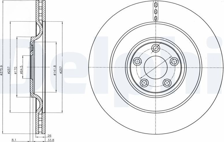 Тормозной диск Delphi. Артикул BG9103C