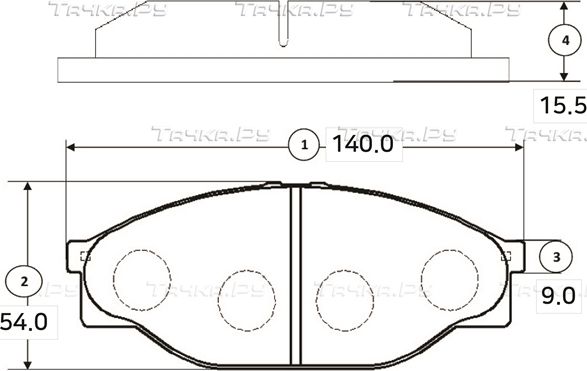 Тормозные колодки CTR. Артикул GK1145