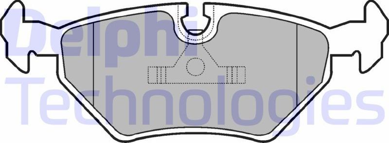 Тормозные колодки Delphi (Low-Metallic). Артикул LP555