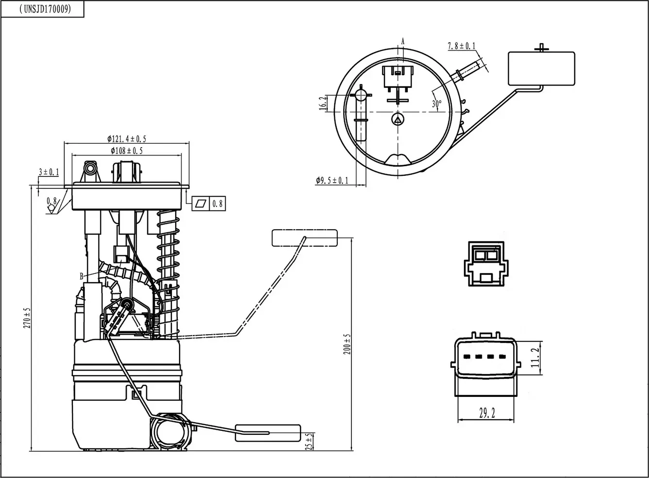 МОДУЛЬ ПОДАЧИ ТОПЛИВА (С ДАТЧИКОМ УРОВНЯ ТОПЛИВА) (Ukorauto) Ukorauto. Артикул UNSJD170009