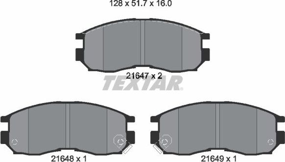 Тормозные колодки Textar. Артикул 2164701