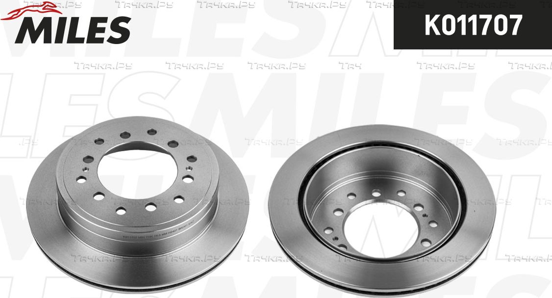 Тормозной диск Miles для Toyota Fortuner II 2015-2026. Артикул K011707
