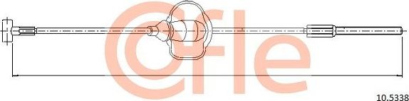 Трос ручника (тросик ручного тормоза) Cofle передний для Ford Transit Connect I 2002-2009. Артикул 92.10.5338