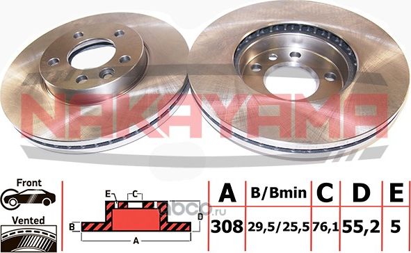 Диск тормозной (Nakayama). Артикул Q4856