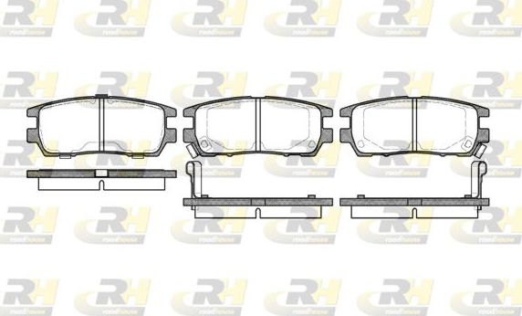 Тормозные колодки RoadHouse задние для Mitsubishi Delica IV 1995-2000. Артикул 2405.02