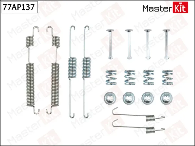 Комплект HYUNDAI Accent (99-06) монтажный колодок тормозных задних барабанных MA (Master KIT). Артикул 77AP137