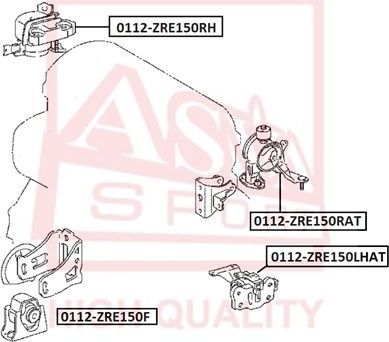 Подушка (опора) двигателя Asva. Артикул 0112-ZRE150F