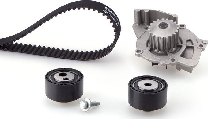 Помпа (водяной насос) с комплектом ремня ГРМ Gates PowerGrip™. Артикул KP25590XS