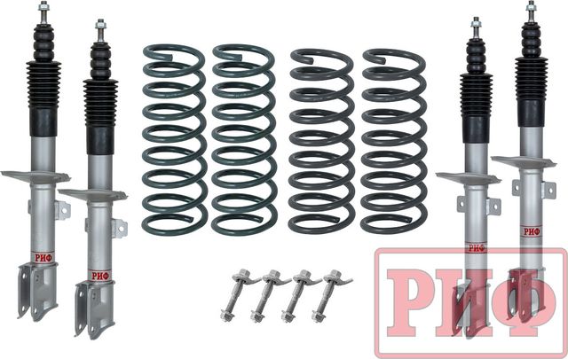 Лифт-комплект РИФ для Renault Duster 4х4 2010-2022, лифт 40 мм. Артикул RIF-DUS-C-G
