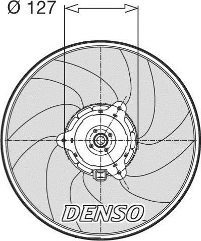 Вентилятор радиатора двигателя Denso для Peugeot Expert I 1996-2006. Артикул DER21003