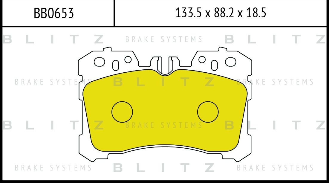 Колодки тормозные дисковые передние (Blitz). Артикул BB0653
