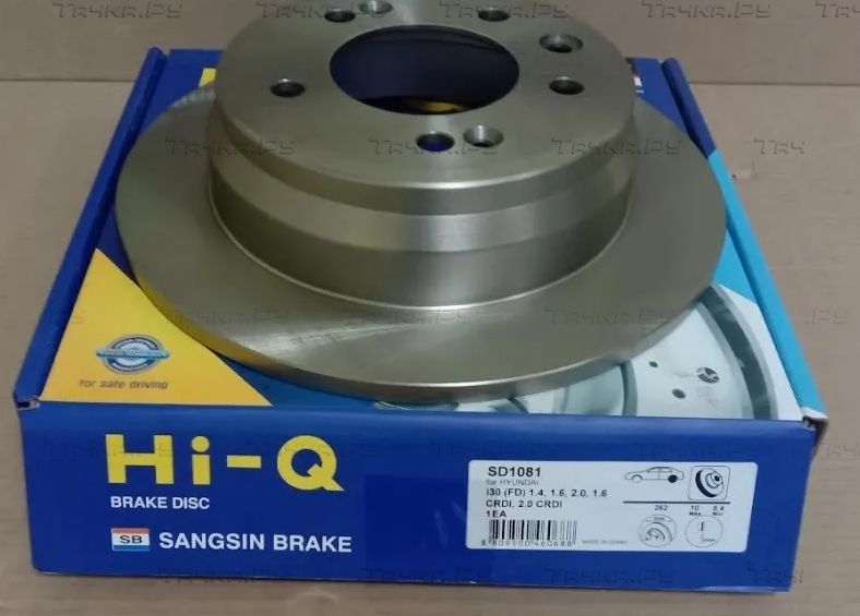 Тормозной диск Sangsin Hi-Q задний для Hyundai i30 II 2011-2017. Артикул SD1081