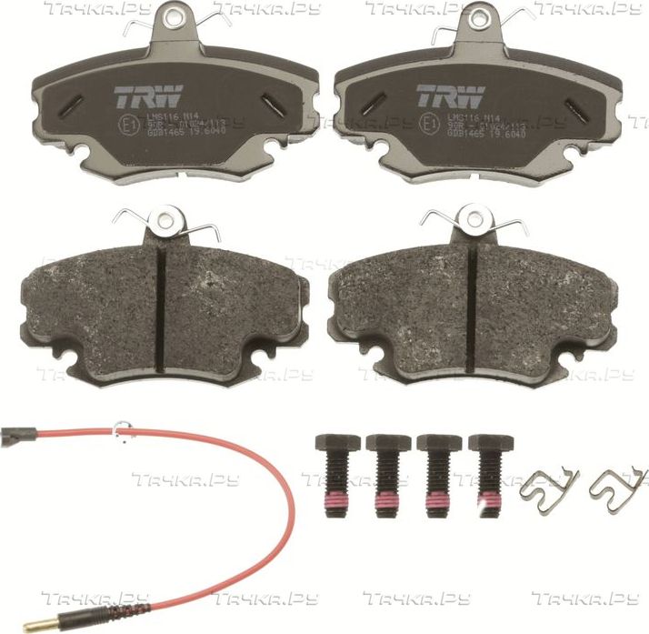 Тормозные колодки TRW COTEC передние для Renault Megane I 1996-2003. Артикул GDB1465