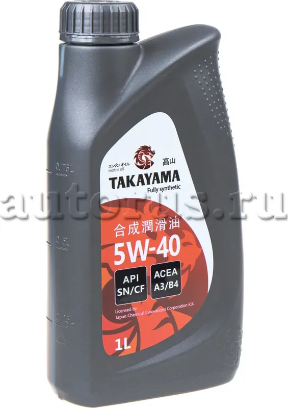 TAKAYAMA SAE 5w40 API SN /CF 1л пластик масло моторное синтетическое Takayama. Артикул 605528