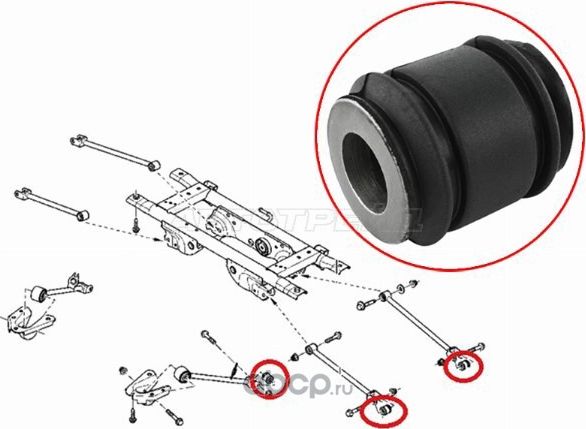 Сайлентблок задней цапфы RENAULT DUSTER 10- (SAT). Артикул ST8200839121