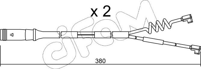 Датчик износа тормозных колодок  Metelli. Артикул SU.175K