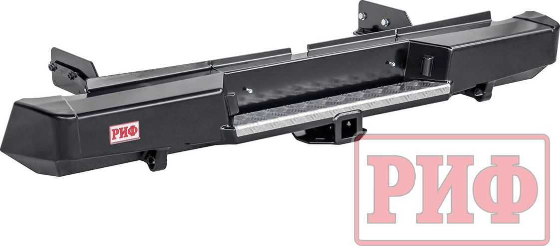Бампер силовой РИФ задний с квадратом под фаркоп для Mitsubishi L200 V 2019-2026. Артикул RIF005-21100