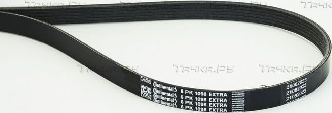 Приводной ремень поликлиновой ContiTech для Honda Jazz III 2015-2026. Артикул 6PK1098 EXTRA