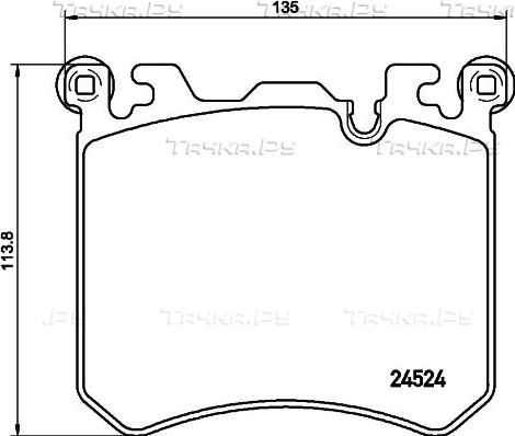 Тормозные колодки Hella Pagid передние для Rolls-Royce Wraith 2013-2026. Артикул 8DB 355 020-431
