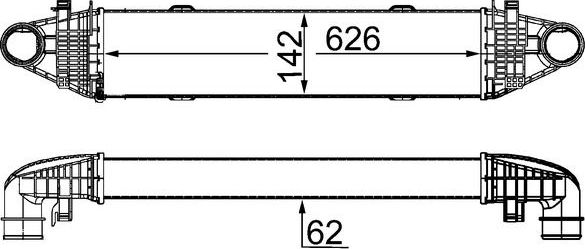 Интеркулер Mahle Behr для Mercedes-Benz C-Класс III (W204, C204) 2007-2015. Артикул CI 358 000S