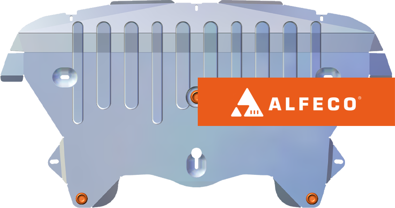 Защита алюминиевая Alfeco для радиатора BMW Х6 E71 xDrive 2008-2012. Артикул ALF.34.08 AL4