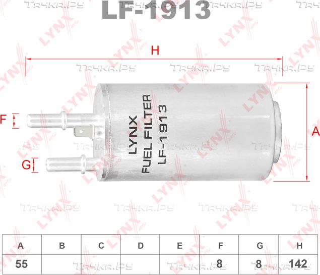 Топливный фильтр LYNXauto. Артикул LF-1913