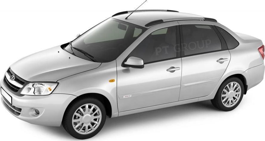 Рейлинги продольные PT Group Комфорт для Lada Granta седан 2011-2026 Серебристый муар. Артикул 01900601