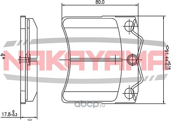 Колодки тормозные (Nakayama). Артикул HP8150NY