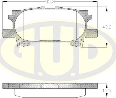 Тормозные колодки G.U.D.. Артикул GBP104000