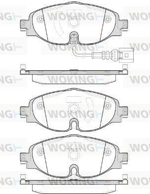 Тормозные колодки Woking передние для Skoda Octavia A8 2019-2026. Артикул P14153.01