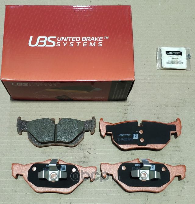 Тормозные колодки BMW 1(E81-88) 1.6-3.0 05-12 / 3(E90-93) 1.6-2.5 05-11 / X1(E84 (UBS). Артикул B1114006