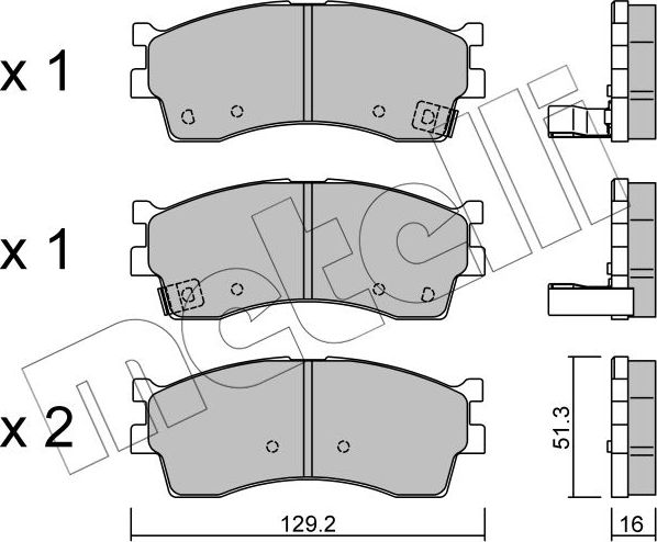 Тормозные колодки Metelli. Артикул 22-0512-0
