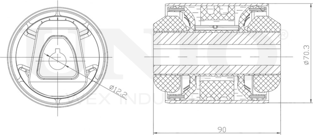 Сайлентблок рычага подвески (Unio). Артикул RMP-20526