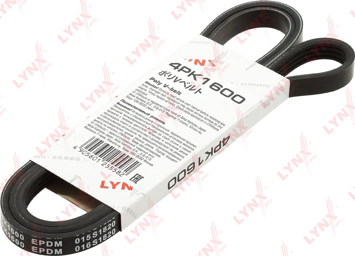 Приводной ремень поликлиновой LYNXauto. Артикул 4PK1600