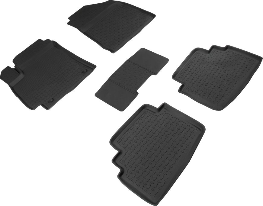 Коврики резиновые Seintex с высоким бортиком для салона Kia Seltos 2019-2026. Артикул 94005