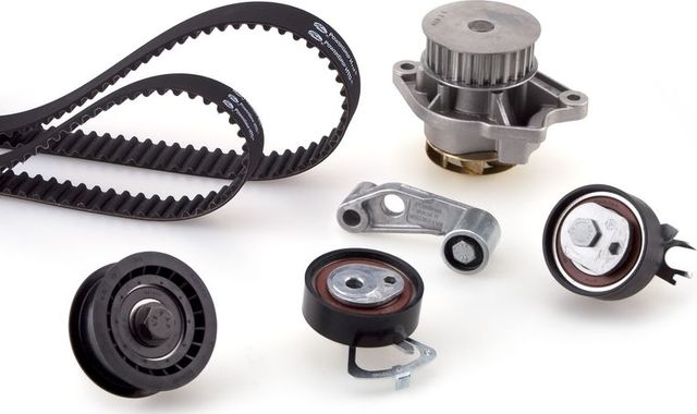 Помпа (водяной насос) с комплектом ремня ГРМ Gates PowerGrip® для Audi A2 2000-2005. Артикул KP25565XS-1