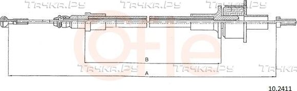 Трос сцепления Cofle. Артикул 10.2411