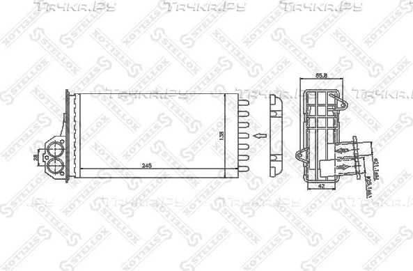 Радиатор отопителя (печки) Stellox. Артикул 10-35047-SX