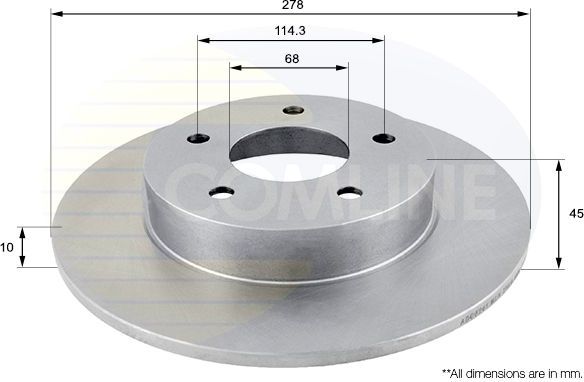 Тормозной диск Comline COATED. Артикул ADC0261
