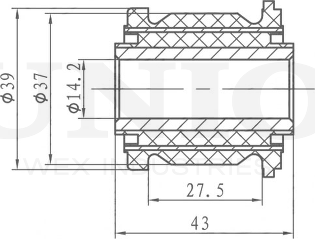Сайлентблок поворотного кулака (Unio). Артикул RMP-20424