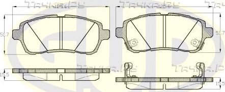 Тормозные колодки G.U.D.. Артикул GBP128102