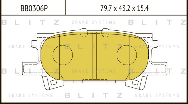 Колодки тормозные LEXUS RX300 03- задн. (Blitz). Артикул BB0306P