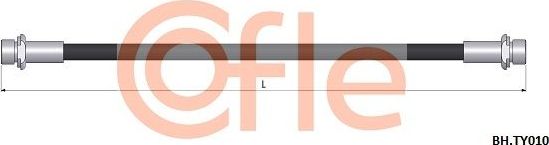 Тормозной шланг Cofle задний для Toyota Celica VI (T200) 1993-1999. Артикул 92.BH.TY010