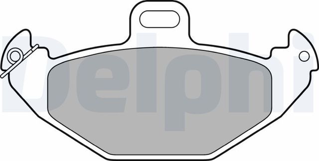 Тормозные колодки Delphi (Low-Metallic) задние для Renault Espace III 1996-2000. Артикул LP1252