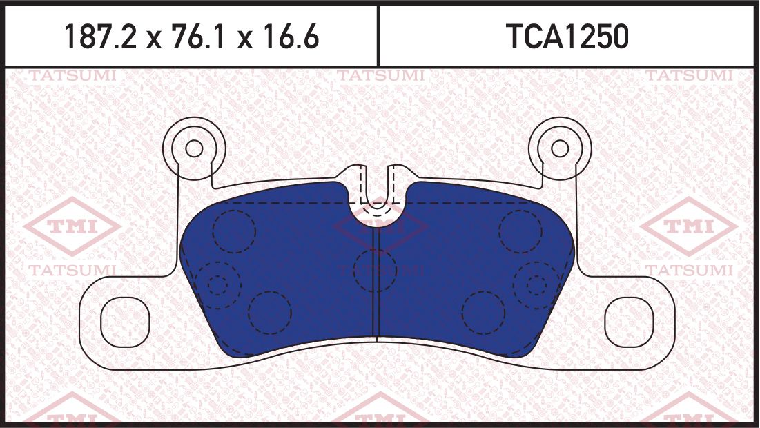 Колодки тормозные VW/PORSCHE TOUAREG/CAYENNE 10- задн. (Tatsumi). Артикул TCA1250