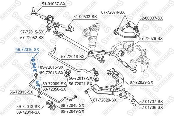 Втулка стабилизатора Stellox. Артикул 56-72016-SX