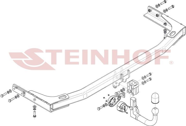 Фаркоп Steinhof для Chrysler Pacifica 2016-2026. Быстросъемный крюк. Артикул C-218