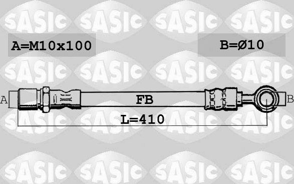 Тормозной шланг Sasic задний правый для Hyundai i10 II 2013-2026. Артикул 6606175