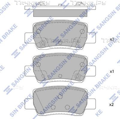 Тормозные колодки Sangsin Hi-Q. Артикул SP4373